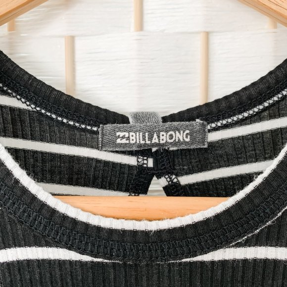 billabong black & white striped tank dress, small - Picture 3 of 7